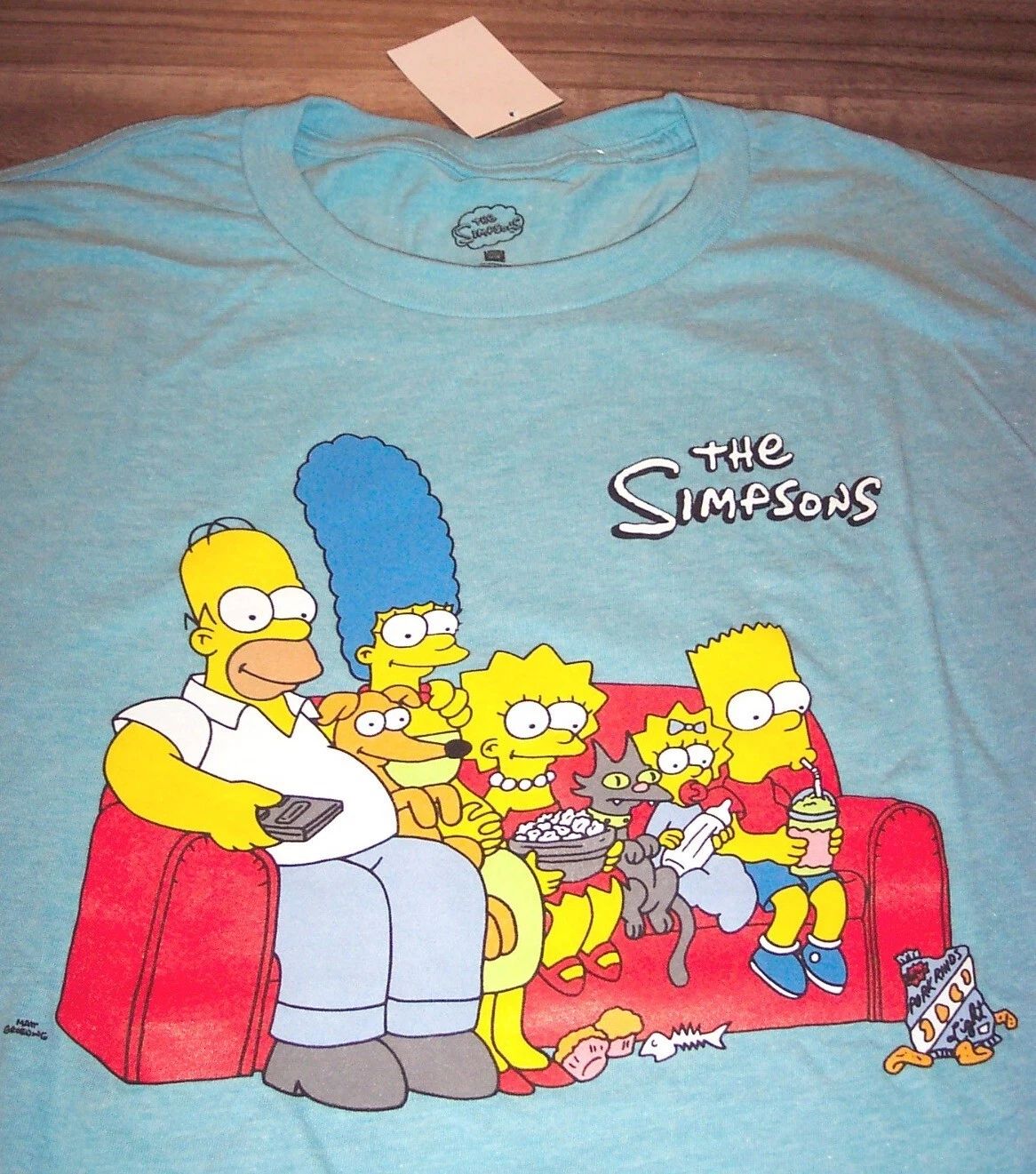 THE SIMPSONS Family Couch T-Shirt Mens 2XL XXL NEW w/ TAG Homer Bart Lisa Marge