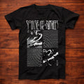 Dark Abstract Graphic T-Shirt Black Minimalist Grunge Streetwear Tee