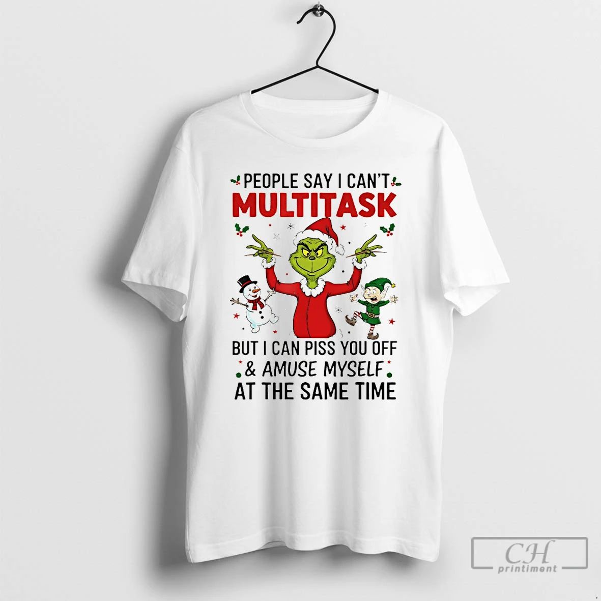 Premium Grinch Santa Hat People Say I Cant Multitask But I Can Piss You Off