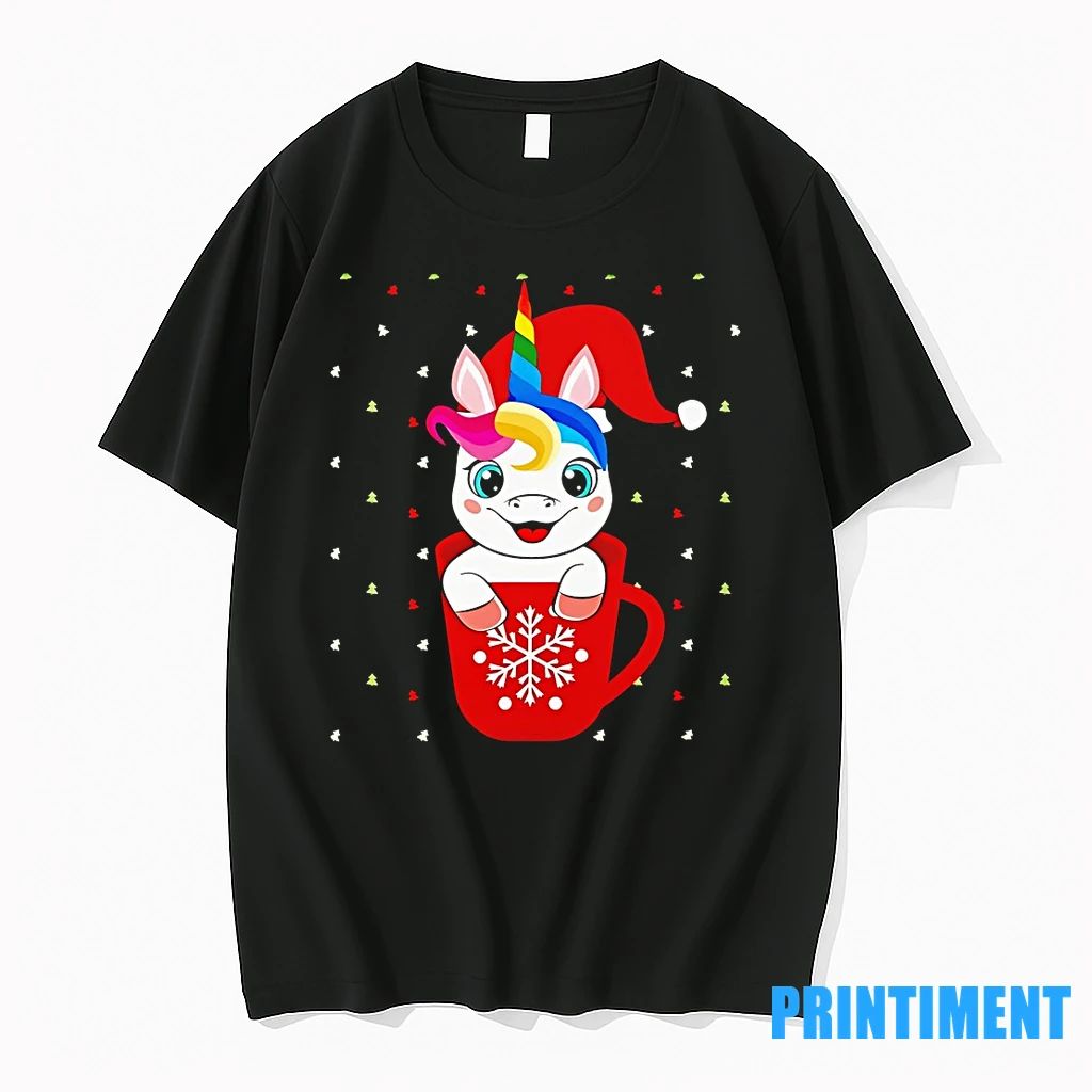 Unicorn In Red Snowflake Christmas Tshirts Sweater
