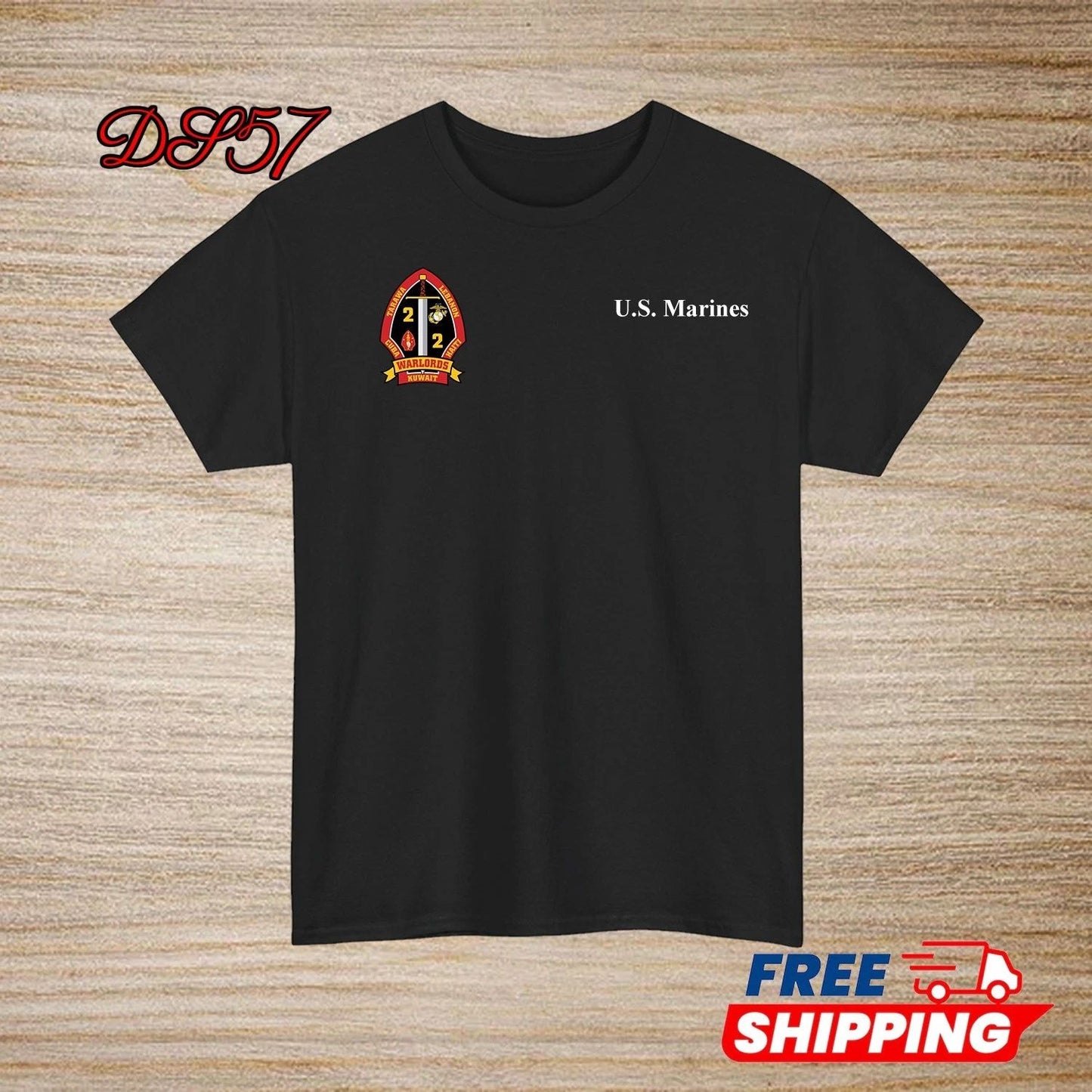 2nd Battalion 2nd Marine Regiment USMC Small Logo T-Shirt S to 5XL Made In USA