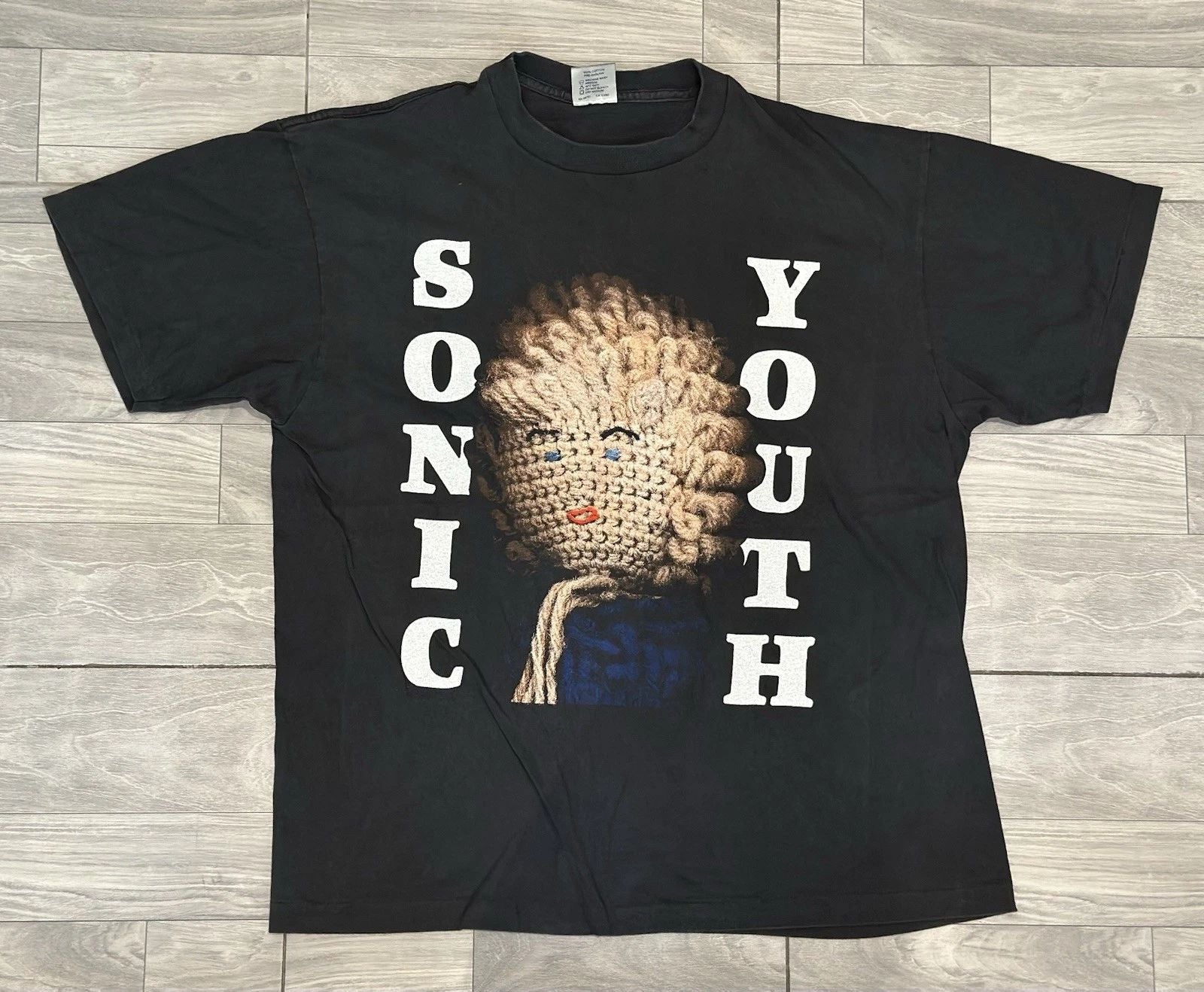 SONIC YOUTH vintage 1992 DIRTY T shirt DRUNK BUTTERFLY knit