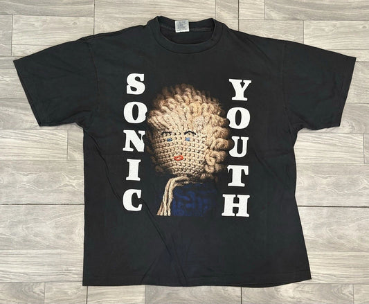 SONIC YOUTH vintage 1992 DIRTY T shirt DRUNK BUTTERFLY knit