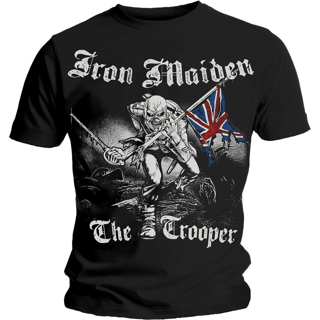 Iron Maiden The Trooper Steve Harris Backprint Official Unisex T-Shirt