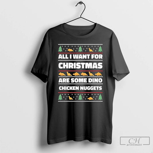 Classic All I Want For Christmas Are Some Dino Chicken Nuggets Ugly Christmas Ornaments