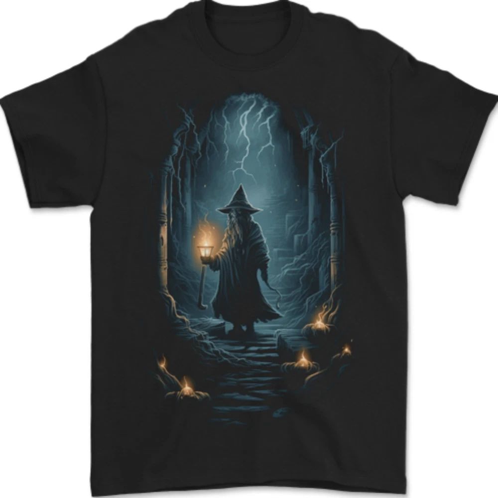 Fantasy Wizard Warlock 1 Mens T-Shirt 100% Cotton