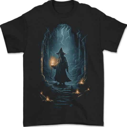 Fantasy Wizard Warlock 1 Mens T-Shirt 100% Cotton