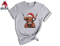 Christmas Cow Shirt, Cow Lights Shirt, Cute Cow Shirt, Cow Lover Shirt