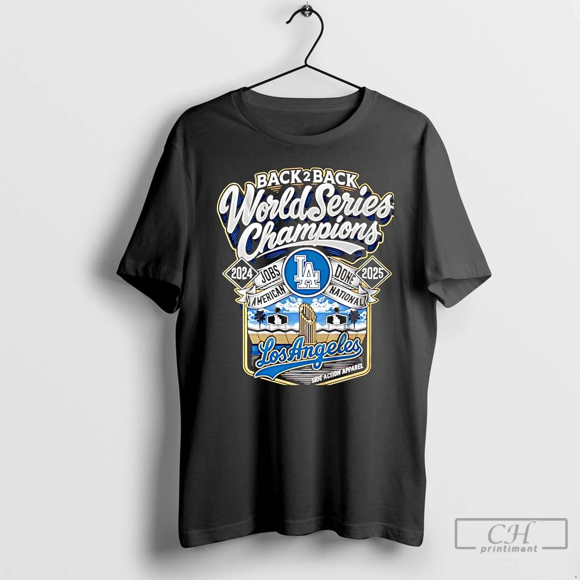 Classic La Dodgers 2024 2025 Back 2 Back Champions Jobs American Done National Christmas