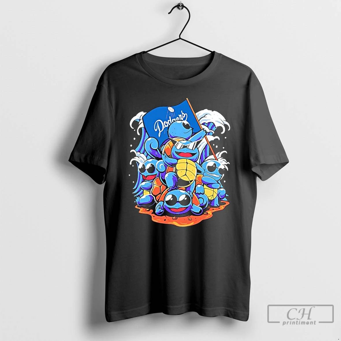 Premium La Dodgers X Squirtle Squad Characters Wins T Shirts