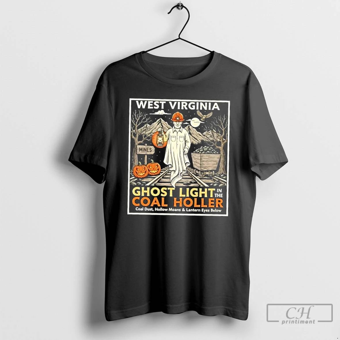Premium West Virginia Ghost Light In The Coal Holler Halloween T Shirts