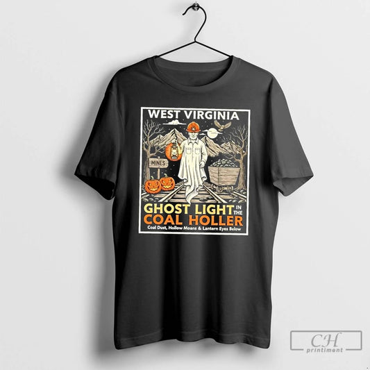 Premium West Virginia Ghost Light In The Coal Holler Halloween T Shirts