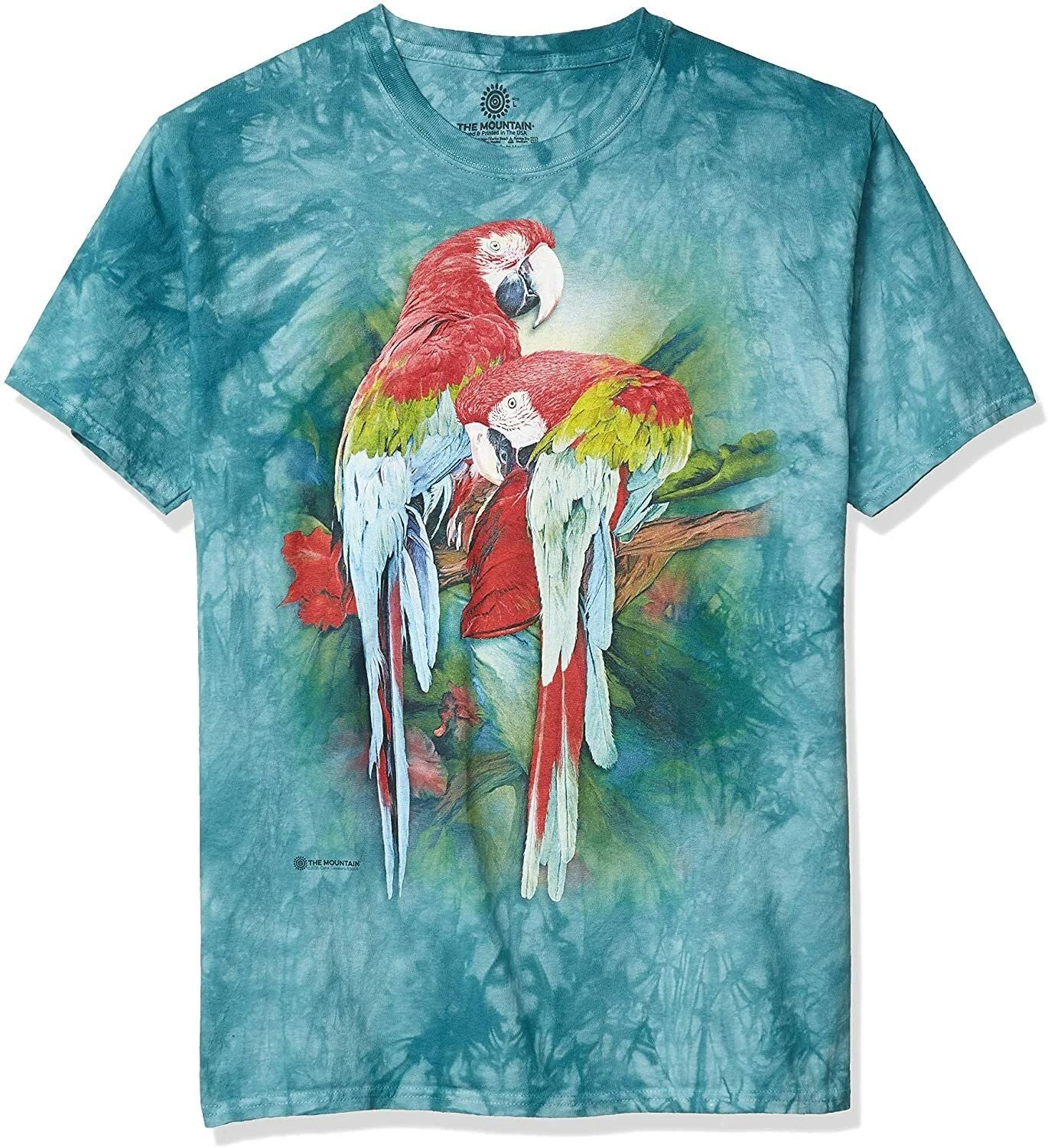Macaw Mates Scarlet Parakeet Birds Tropical Blue Parrot The Mountain Shirt S-4X