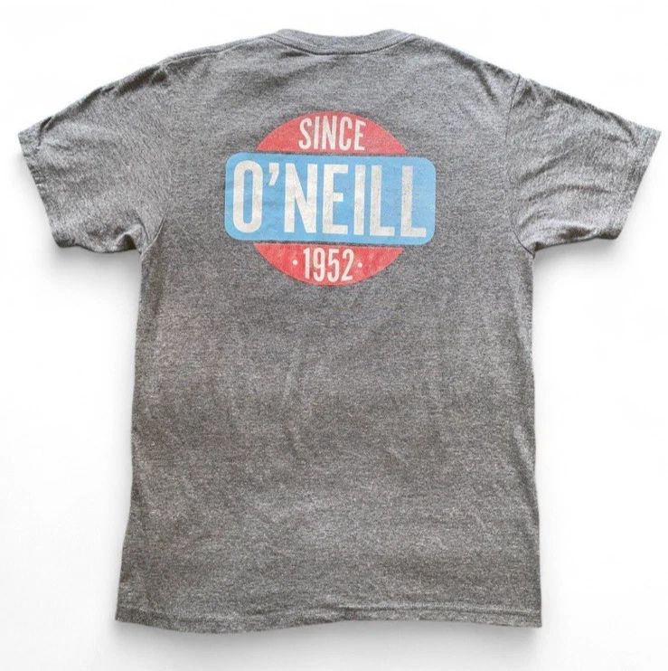 O’Neill Since 1952 Graphic Print T-Shirt Men's Medium Modern Fit Logo Gray