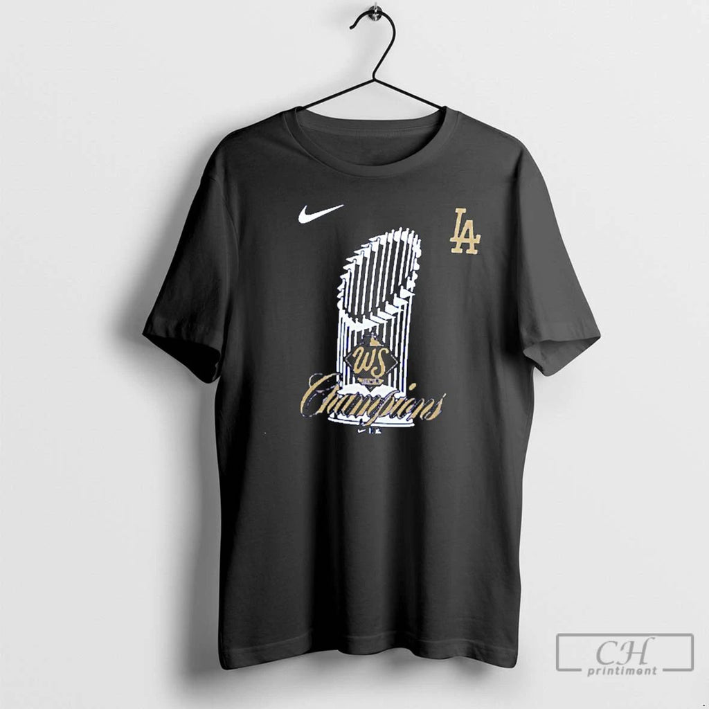 Classic Los Angeles Dodgers 2025 World Series Champions Trophy Logo Christmas T Shirts