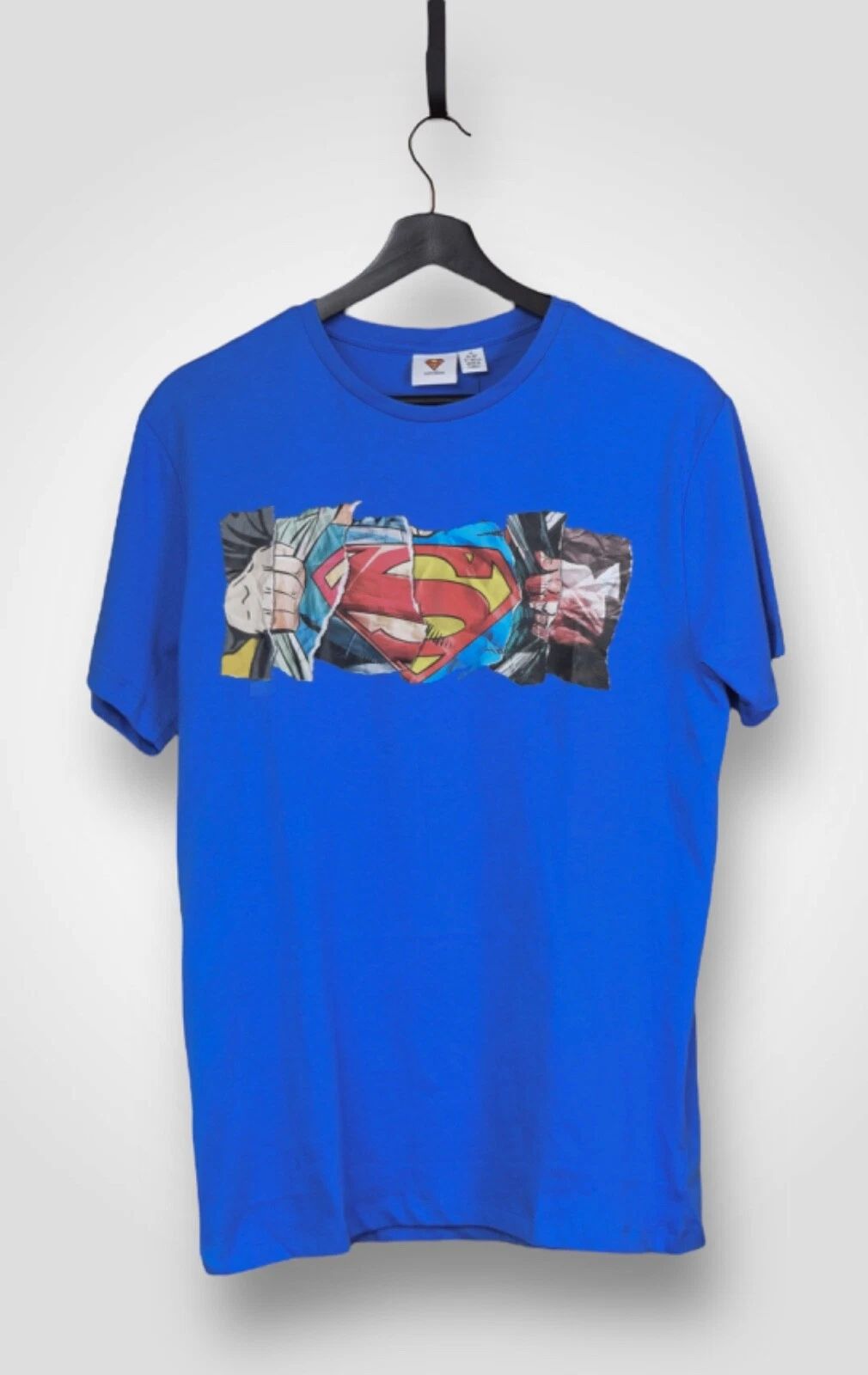 Superman Short Sleeve T-Shirt Primark Blue Men's Size M