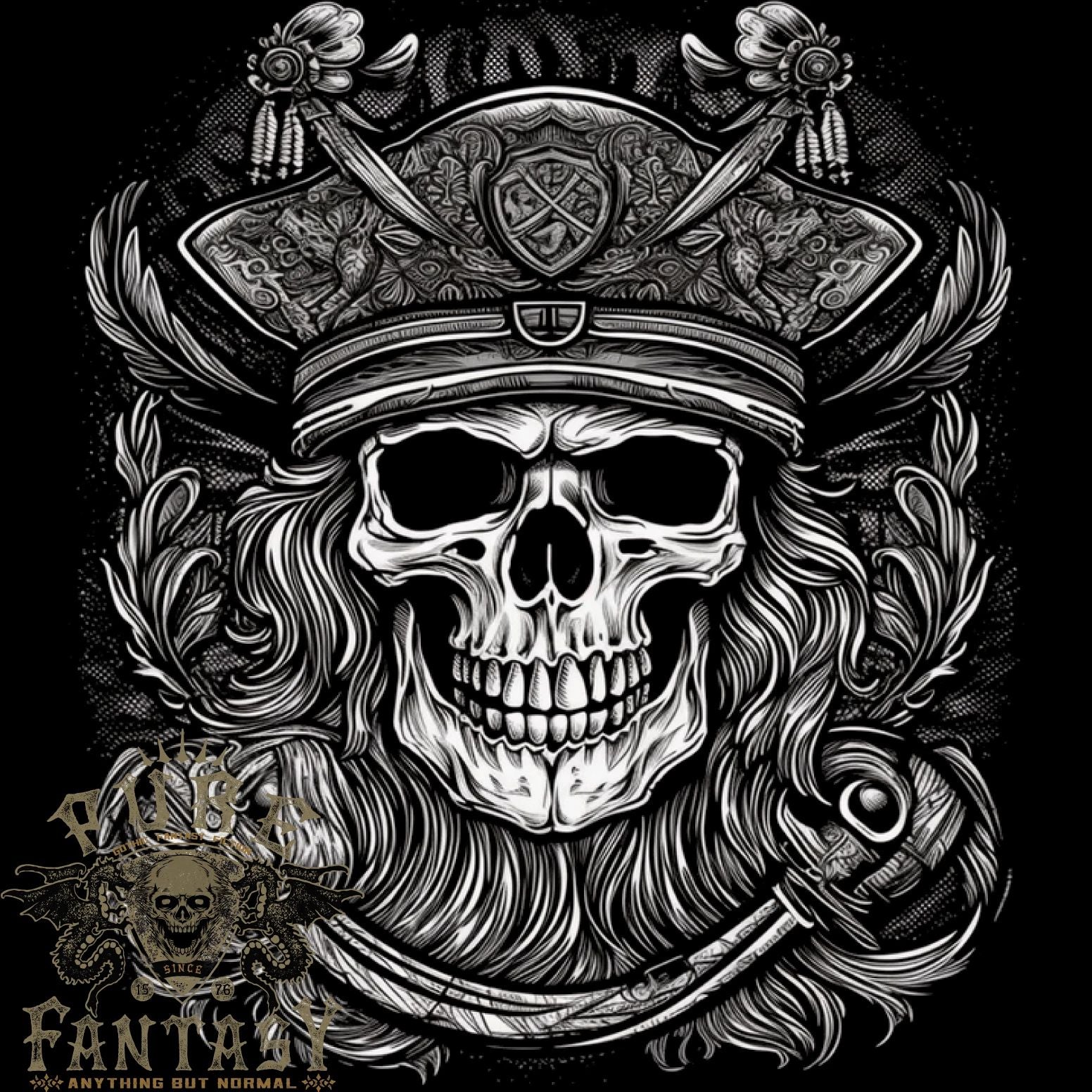 A Fantasy Pirate Skull Mens Light Cotton T-Shirt