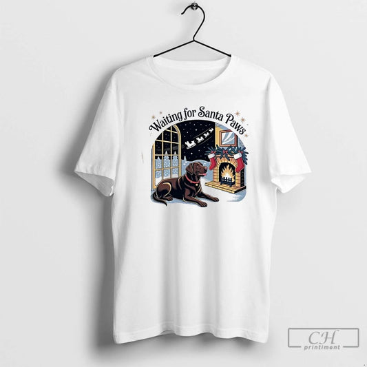 Premium Labrador Santa Paws Christmas T Shirts