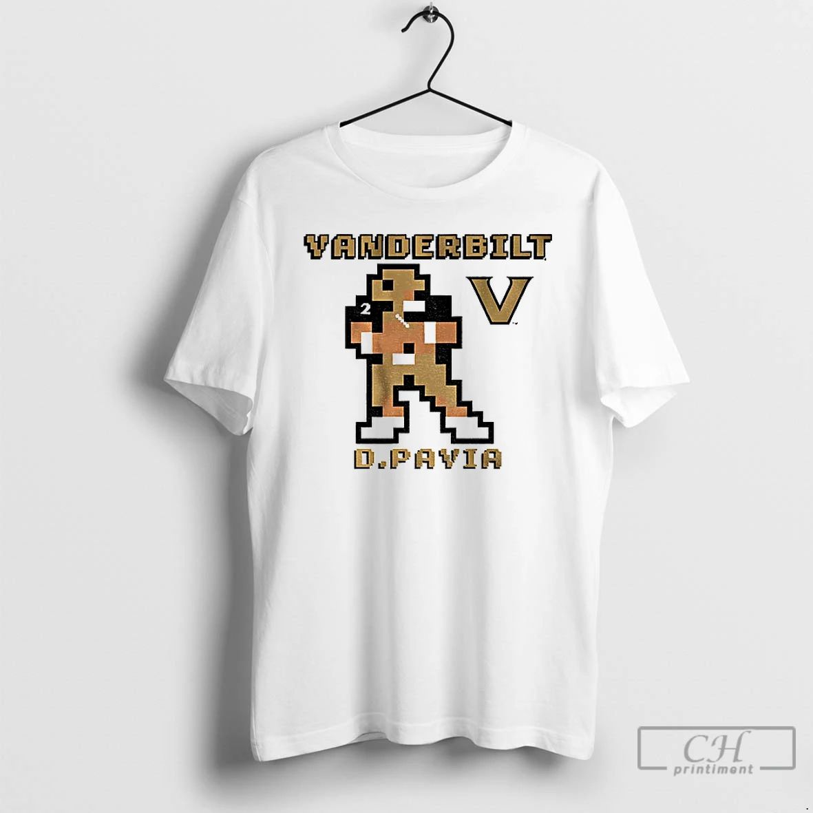 Premium Diego Pavia 8 Bit Retro Baller Vanderbilt Commodores Football T Shirts
