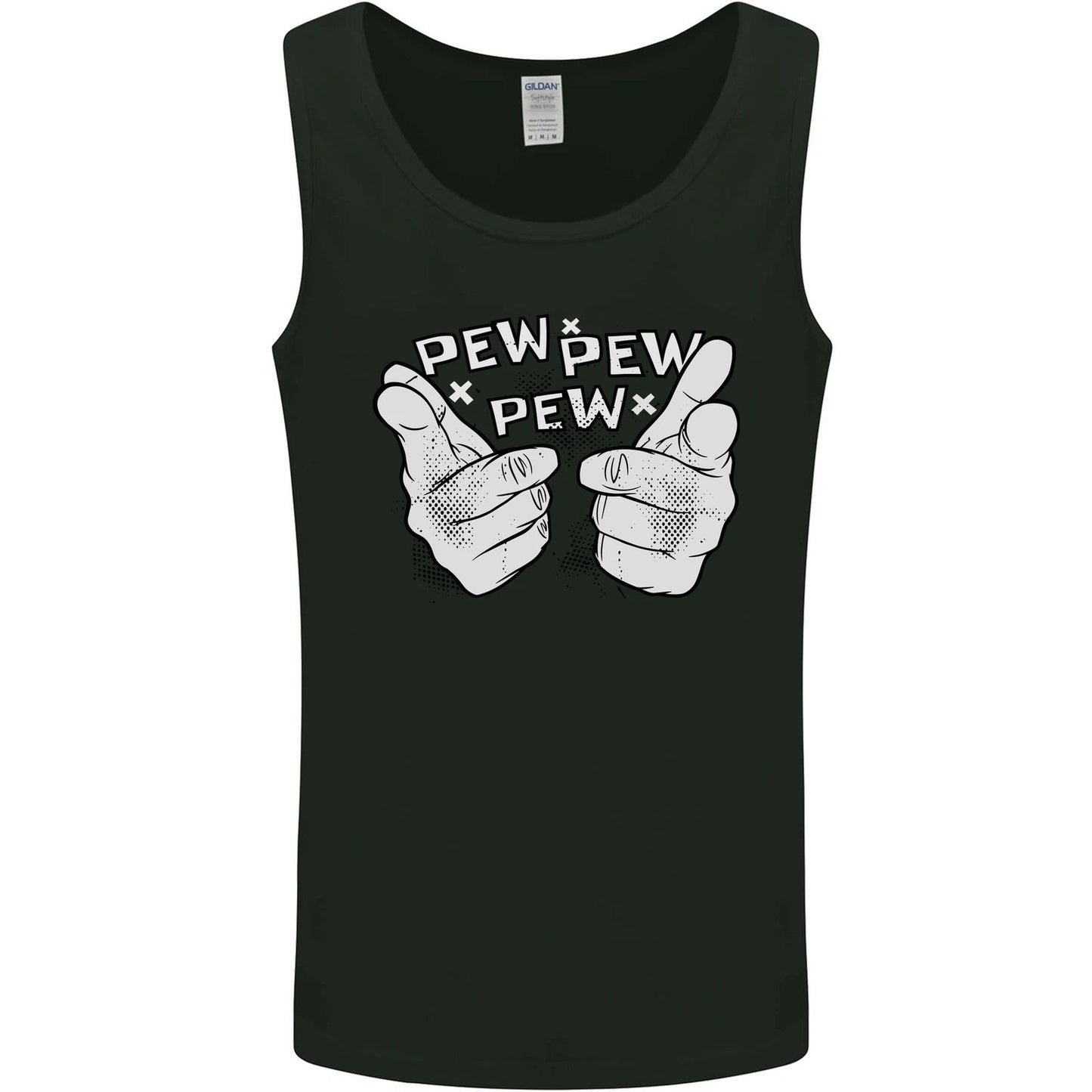 Pew Pew Pew Hands Funny Sci-Fi Lightsaber Mens Vest Tank Top