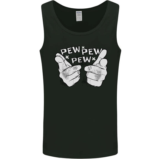 Pew Pew Pew Hands Funny Sci-Fi Lightsaber Mens Vest Tank Top