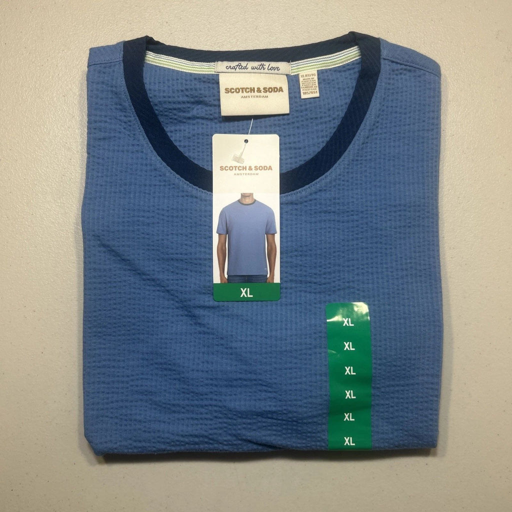 Scotch & Soda Amsterdam Men’s Short Sleeve Tee Shirt Blue Size XL