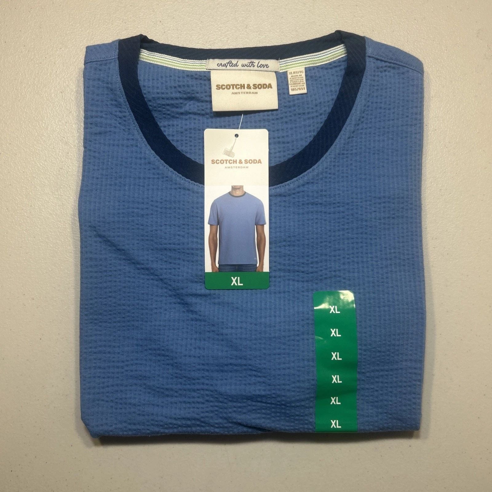 Scotch & Soda Amsterdam Men’s Short Sleeve Tee Shirt Blue Size XL