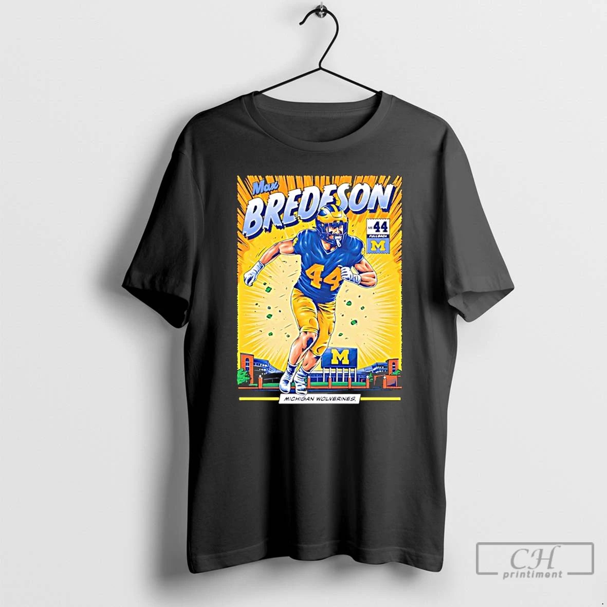 Classic Max Bredeson Michigan Wolverines No 44 Comic T Shirts
