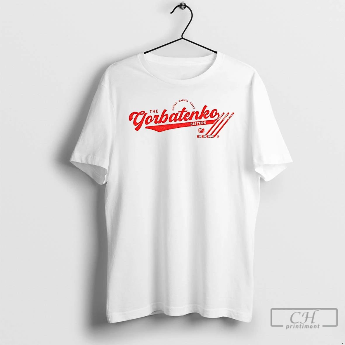 Classic The Gorbatenko Sisters Script Logo Nicole Rachel Kelly Hockey Logo T Shirts