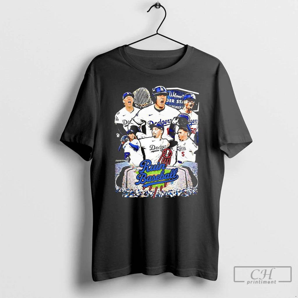 Classic Los Angeles Dodgers Ruin Baseball T Shirts
