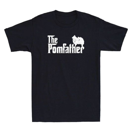 Pomeranian Father Dad The Pom Father Funny Dog Lovers Gift Vintage Men's T-Shirt