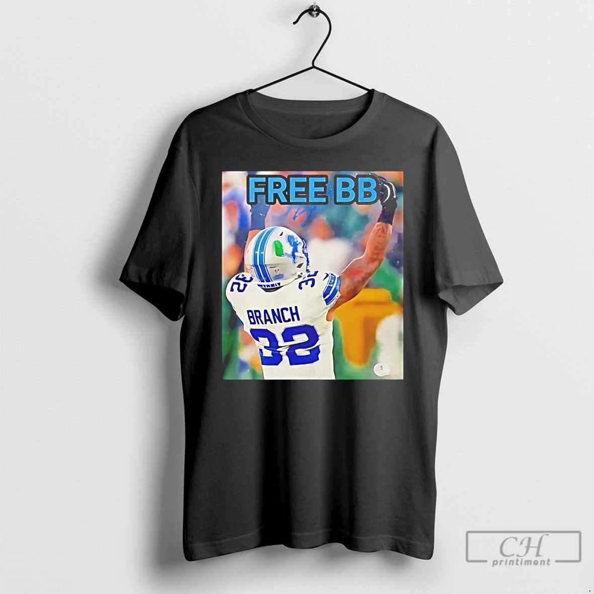 Classic Free Bb Brian Branch Detroit Lions T Shirts
