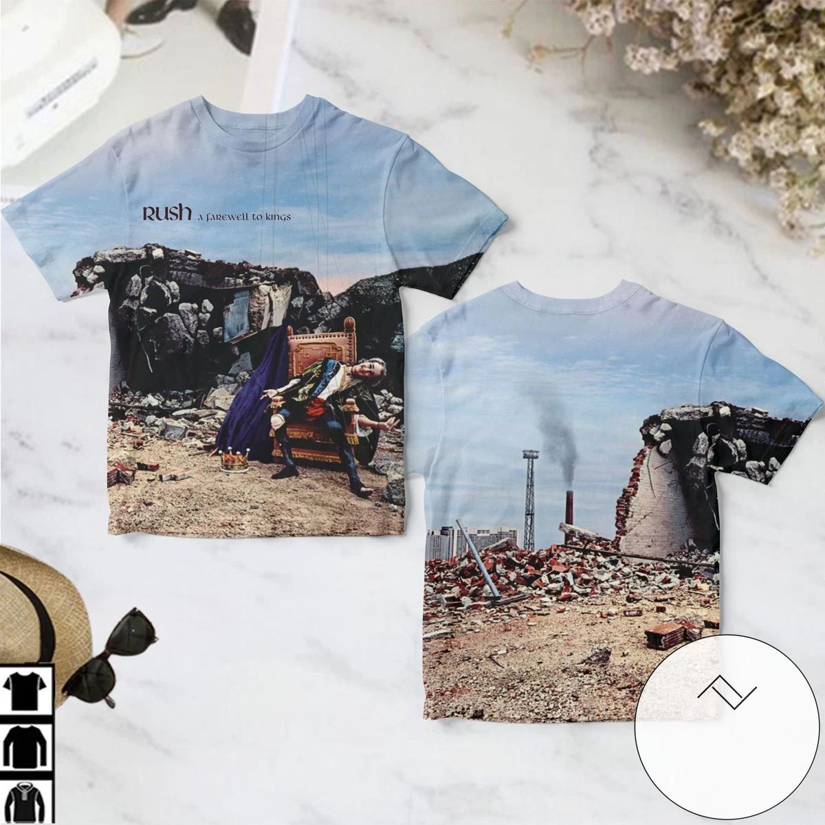 Rush A Farewell To Kings Album Cover  Shirt US1341