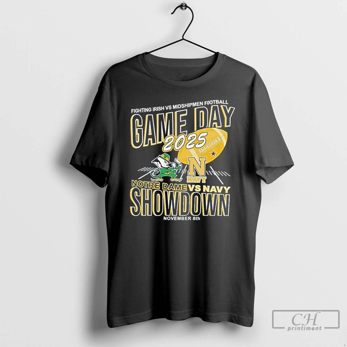 Premium November 8th Notre Dame Vs Navy Midshipmen 2025 Gameday Showdown T Shirts