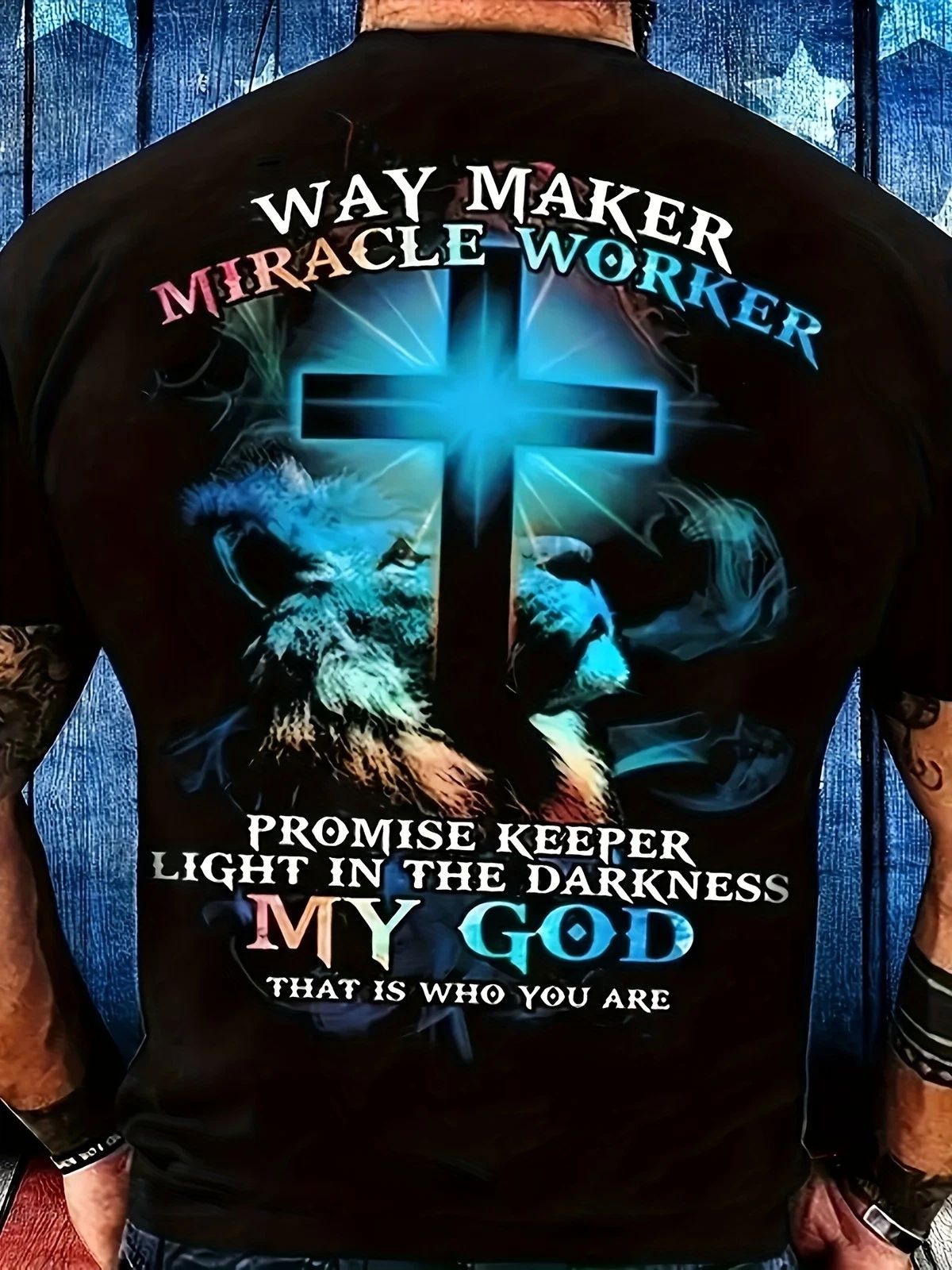 Christian Way Maker Shirt Miracle Worker Promise Keeper Faith Tee