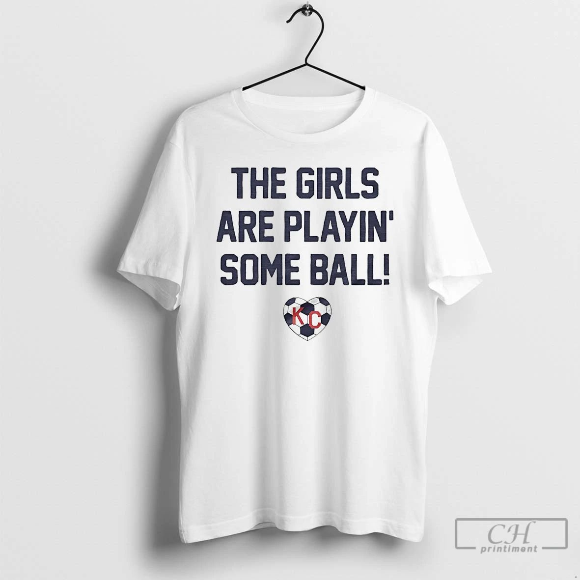 Classic The Girls Are Playin Some Ball Soccer T Shirts