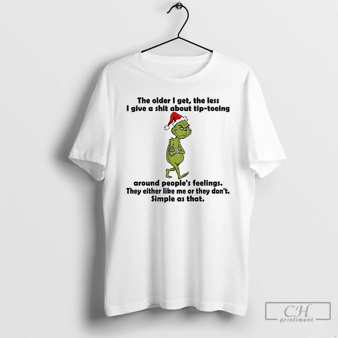 Classic Grinch Santa Hat The Order I Get The Less I Give A Shit About