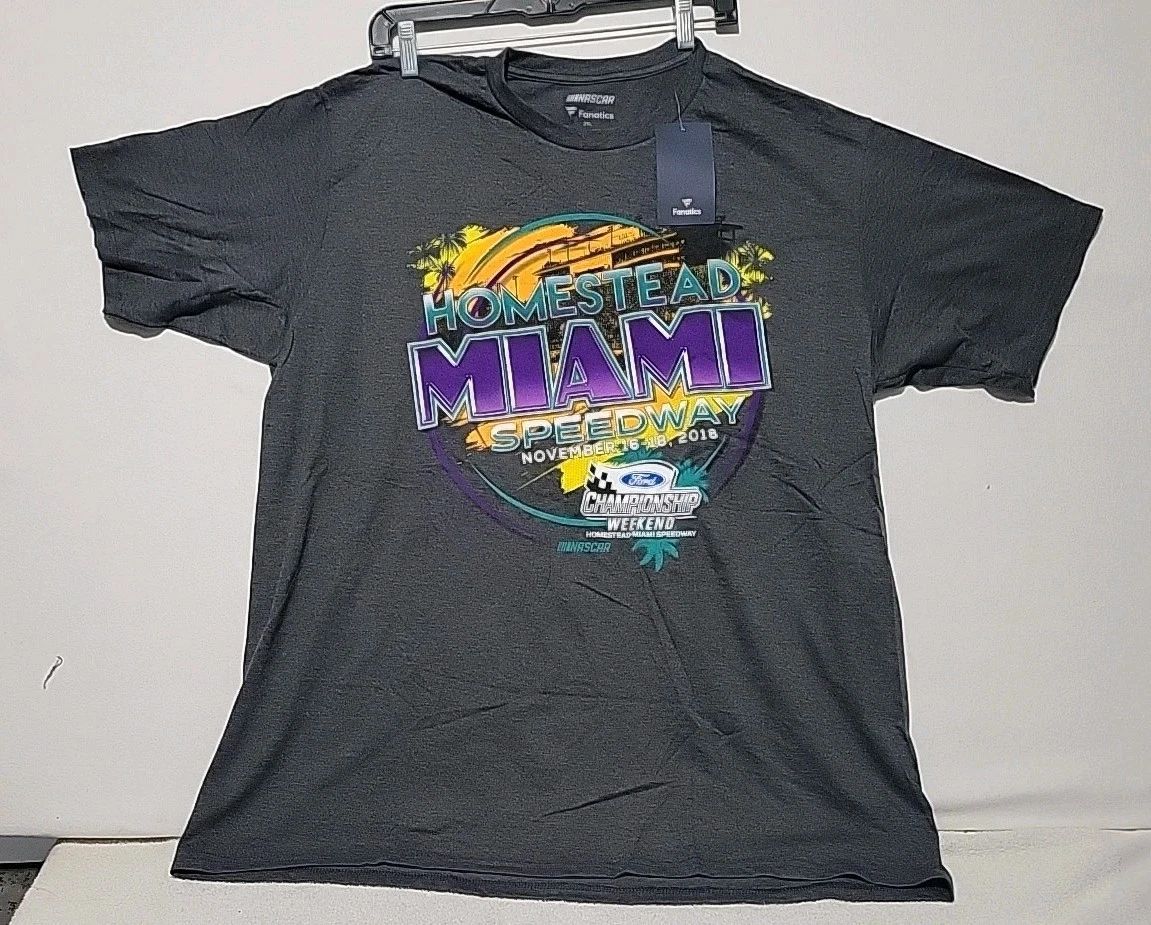 Nascar Fanatics Tee 2018 Homestead Miami Championship Racing T Shirt Size 2XL