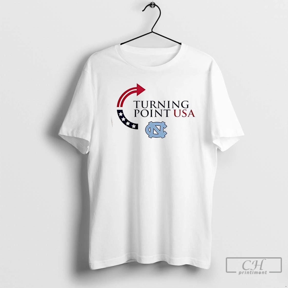 Premium North Carolina Tar Heels X Freedom Turning Point Usa Charlie Kirk 2 Sided