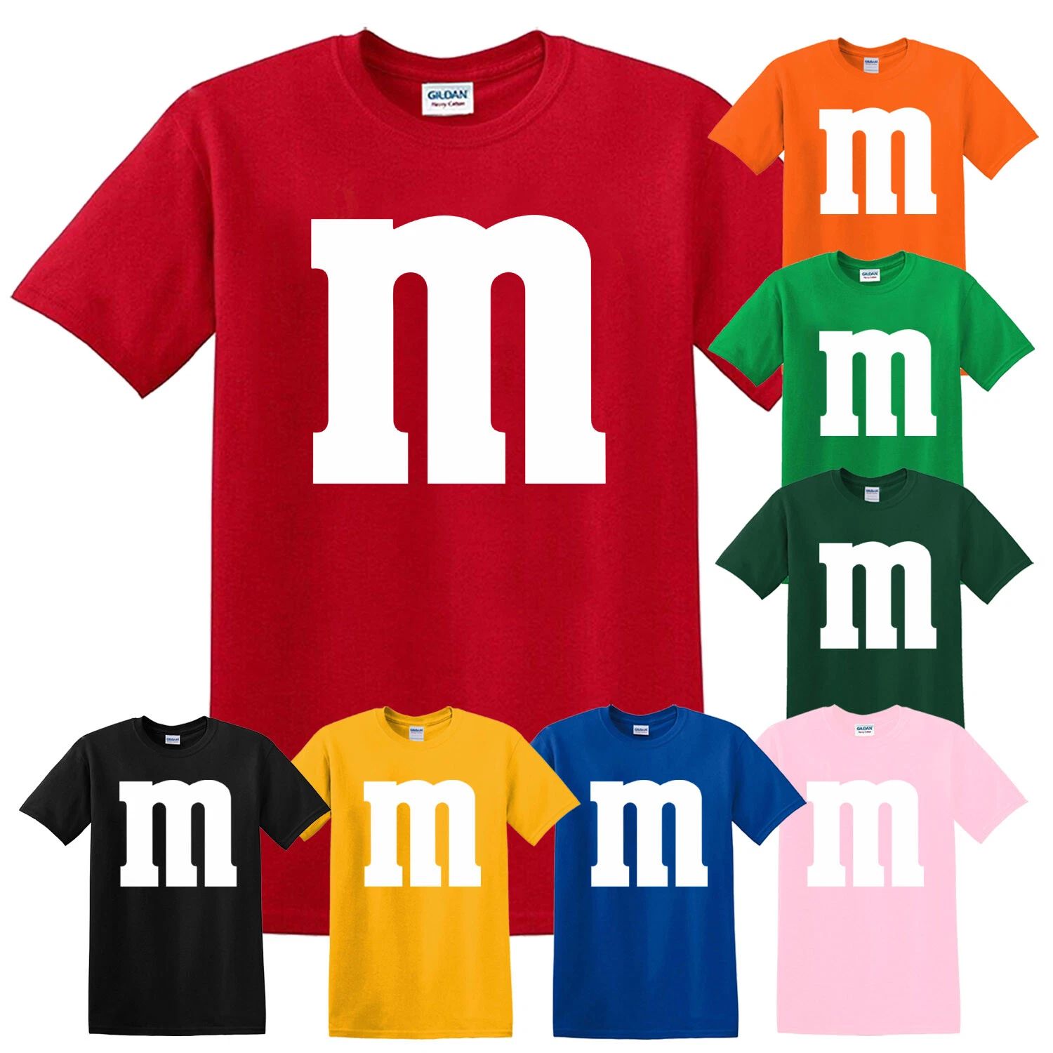 M&M TShirt Halloween Stag Do Couples Costume Funny Shirt Novelty Fancy Top