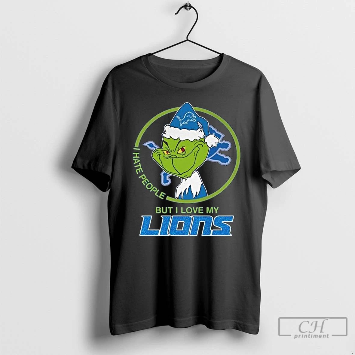 Classic Detroit Lions Grinch Hates People But Loves Football Xmas 2025 Long Sleve T Shirts