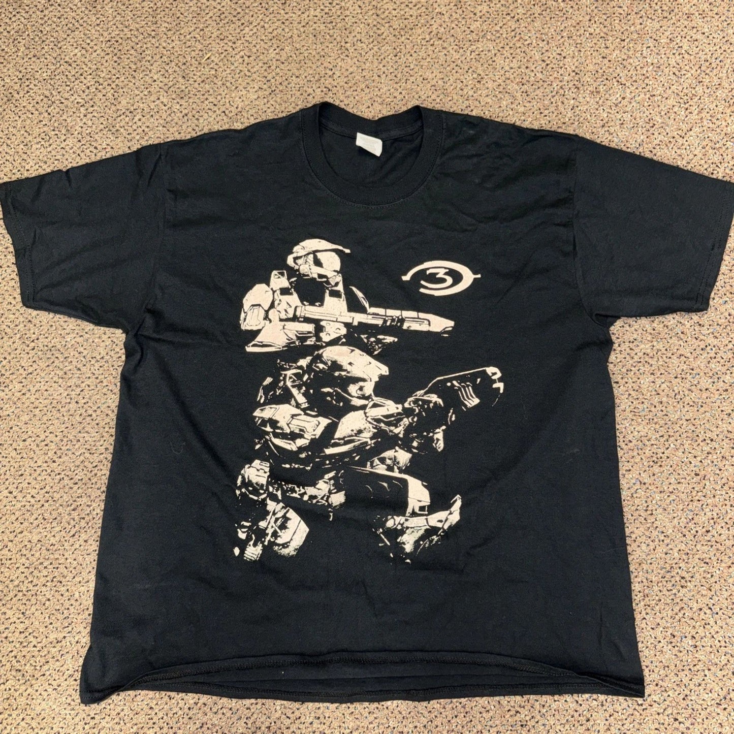 Vintage Halo 3 A Hero Must Rise Shirt XL Video Game Promo Double Sided Tee Y2K
