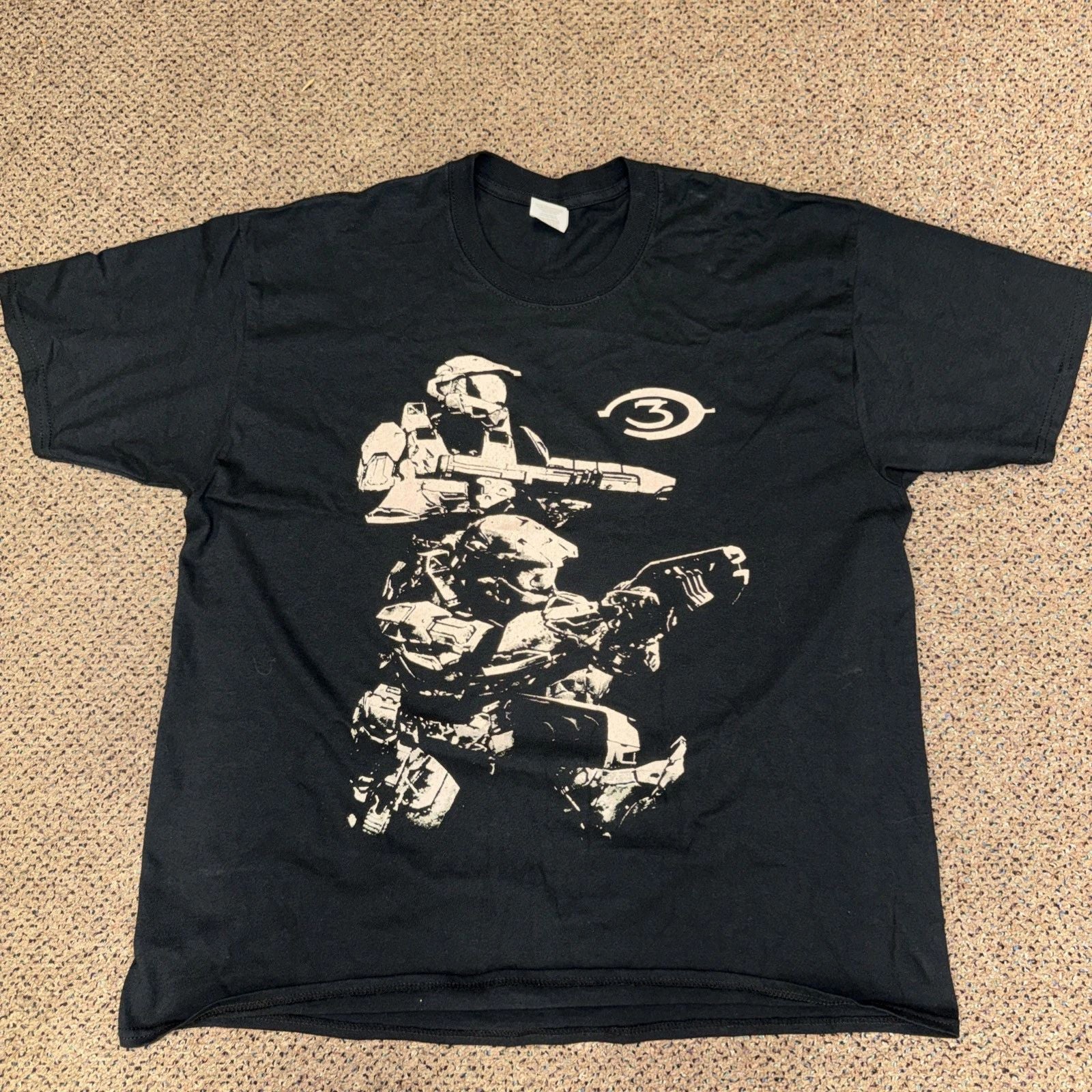 Vintage Halo 3 A Hero Must Rise Shirt XL Video Game Promo Double Sided Tee Y2K
