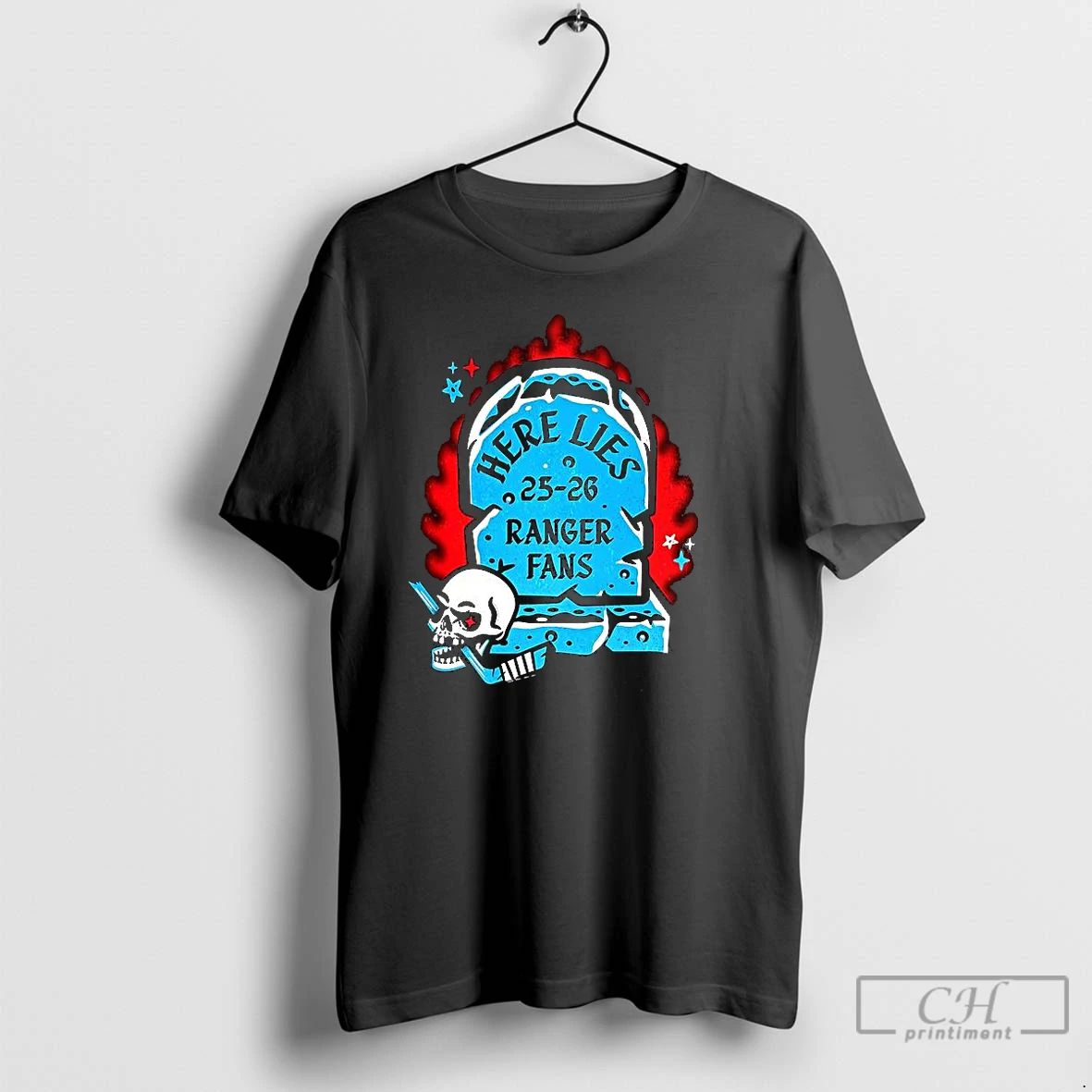 Classic New York Rangers Hockey Here Lies 2025 2026 Ranger Fans Tombstone Halloween T Shirts