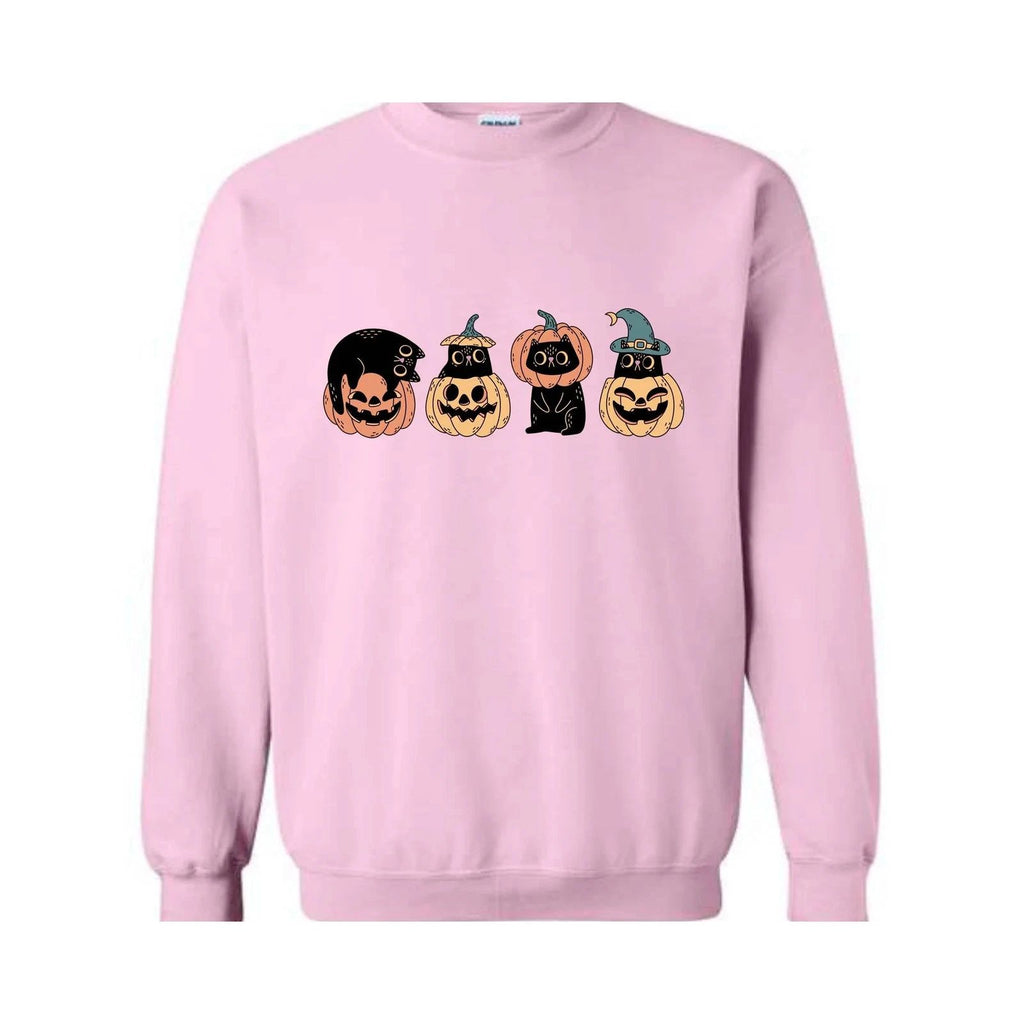 Halloween Cat Pumpkin Sweatshirt, Cute Halloween Sweater, Halloween Gift, Spooky