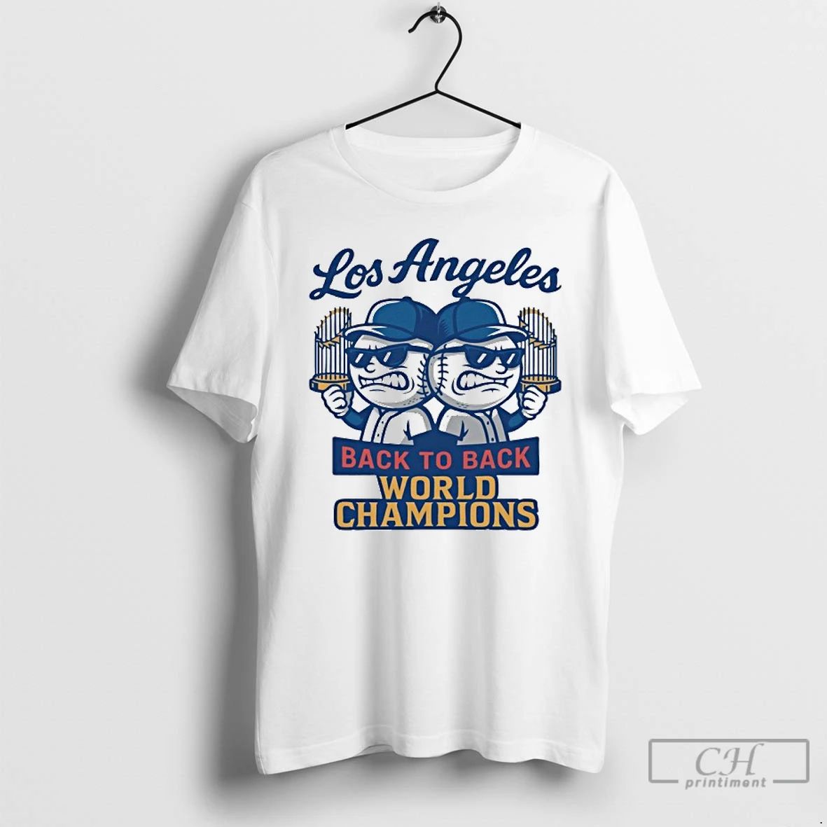 Premium Los Angeles Dodgers Sticker Back To Back World Champions T Shirts