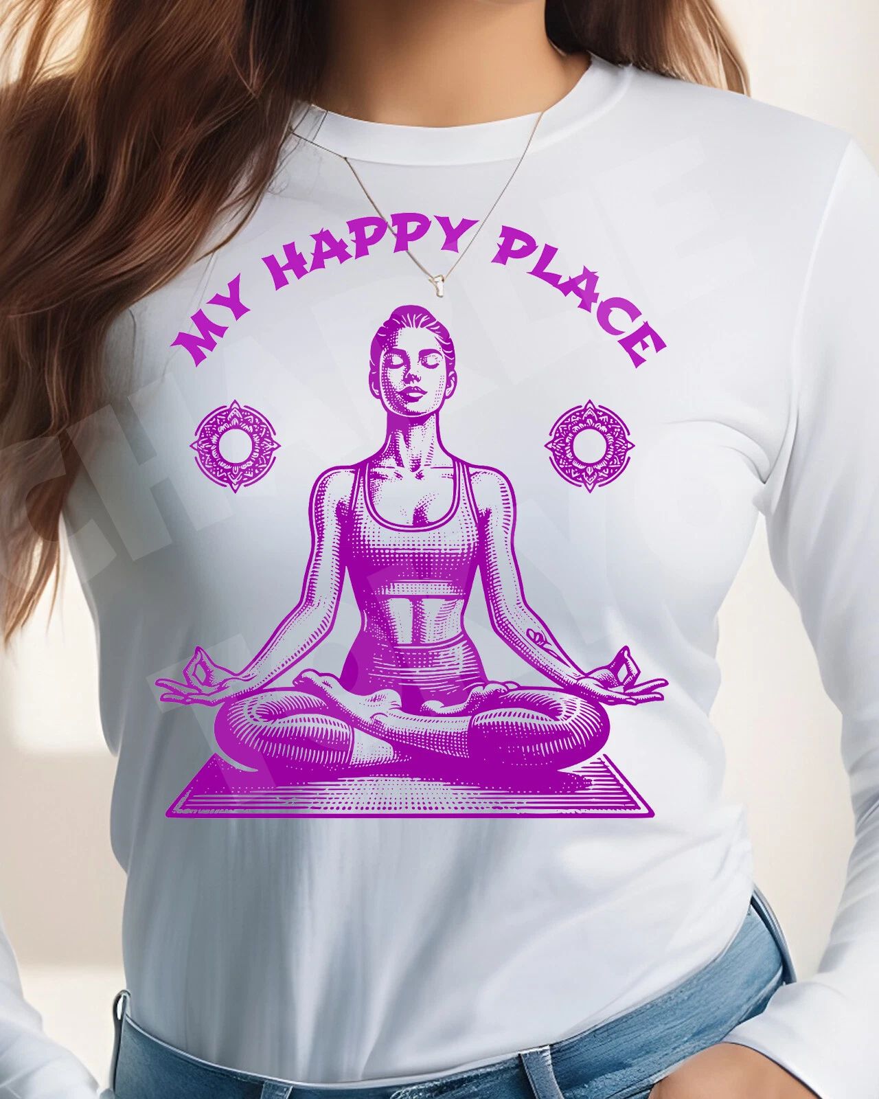 Yoga T Shirt Original Design Men's Ladies Unisex Long Sleeve