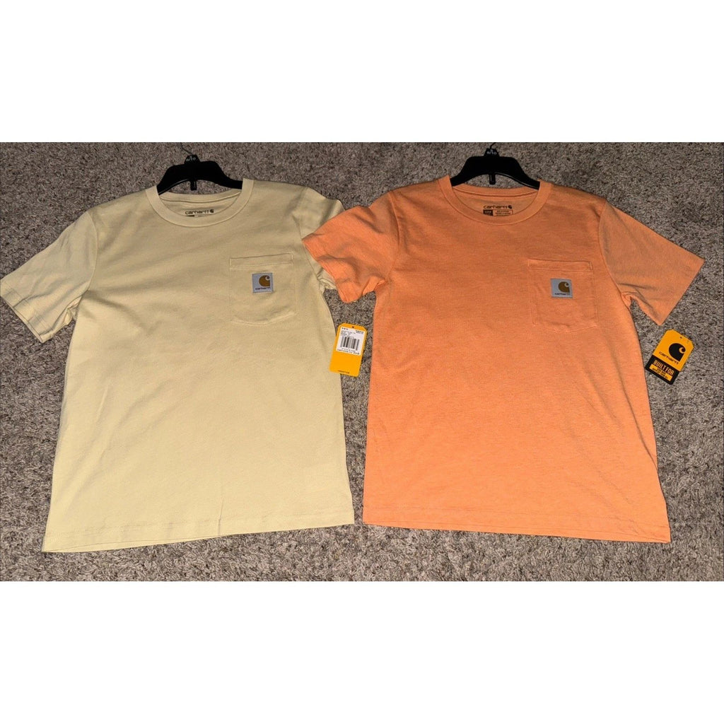 2 Carhartt Short Sleeve Loose Fit Graphic T-Shirts Hunting Dogs/Deer S Youth