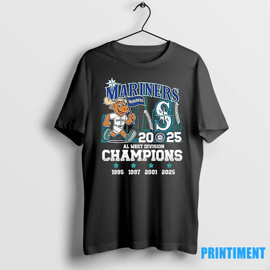 Seattle Mariners Mascot Al West Division Champions 1995 1997 2001 2025 Tshirts Sweater