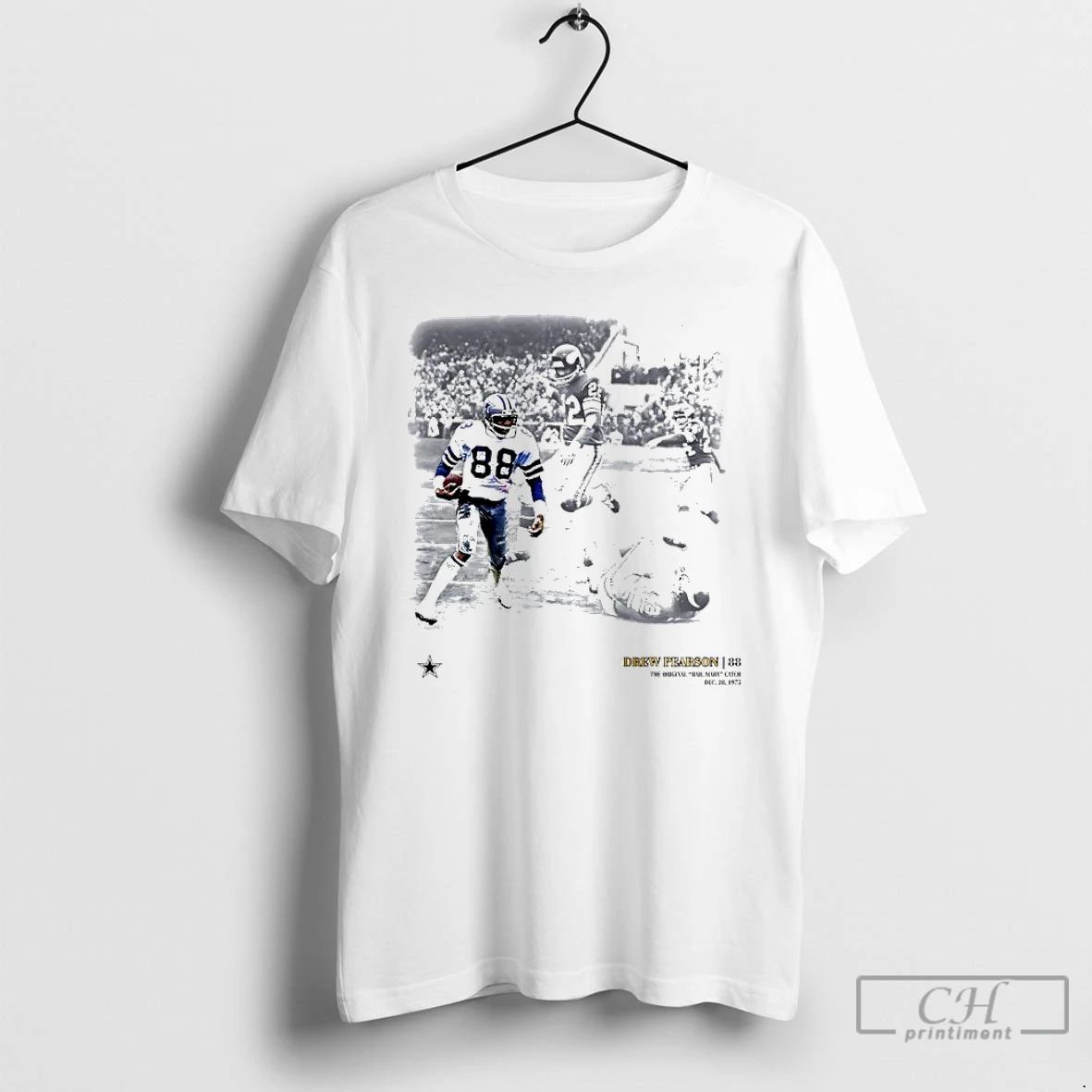 Classic Dallas Cowboys Drew Pearson 88 The Hall Mary Catch Moments T Shirts
